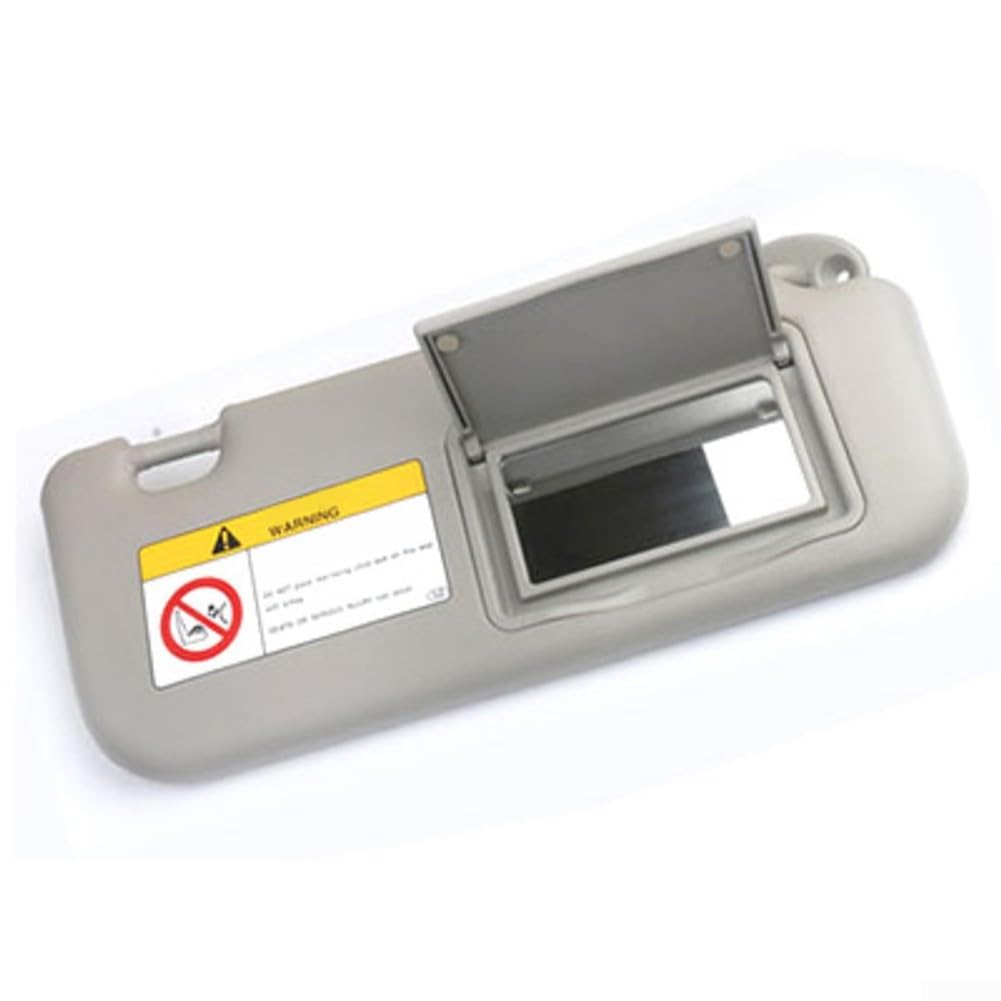 Visera solar para coche, visera solar izquierda derecha con espejo para Toyota Corolla 2014-2019, accesorios para automóvil, visera solar espejo de maquillaje (copiloto gris)