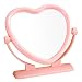 Beatifufu Heart Shaped Tabletop Vanity Mirror Double Sided Desk Makeup Mirror Portable and Rotatable Magnifying Mirror for Makeup