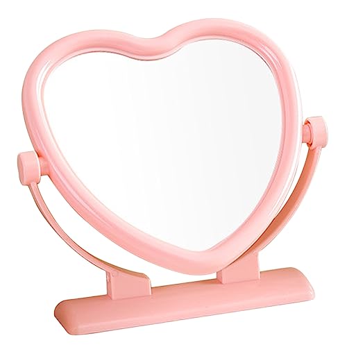 Espejo de Mesa para Maquillaje en Forma de Corazón
