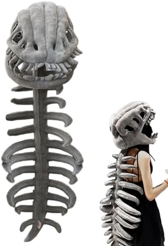 Dinosaur Skeleton Plush Costume, Wearable Dinosaur Skeleton Plush, Themed Skull Cosplay Props for Stage Performance Content — view 8