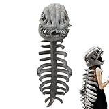 Dinosaurier Skelett Kostüm, Realistische Plüsch Dinosauriers Skelett Kleidung, Tragbares Dinosaurier Skeletts Hüte Kostüm, Witzige Dinosauriers Tyrannosaurus Knochen Kleidung, für Kinder Erwachsene