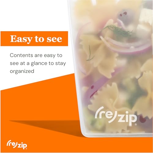 (re) zip 3-Piece TSA-Compliant Travel Bags | Stand-Up Style, Leakproof Storage for Toiletries, Cosmetics, Electronics, Snacks, Carry-On Organization | Quart (1), 2-Cup (1), Snack (1)4