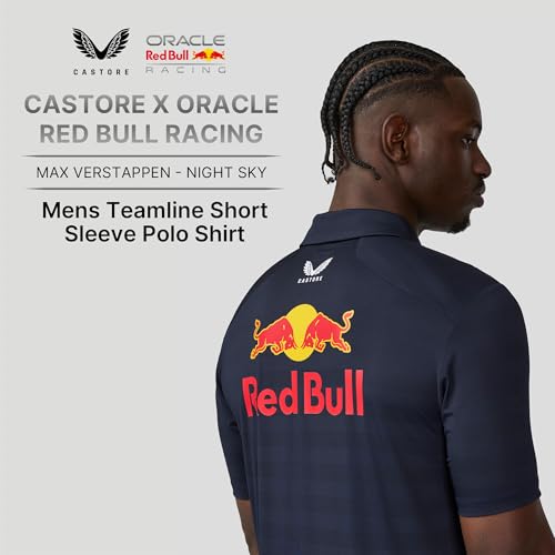 Castore Oracle Red Bull Racing F1 Team Polo para Hombre | Camisa Oficial Red Bull F1 Racing con Logos del Equipo y Patrocinadores miniatura 6