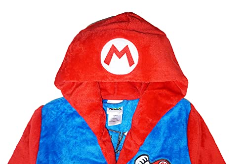 SUPER MARIO Little/Big Boys' Soft Hooded Fleece Sleepwear Bathrobe - Plush Robe for Kids3