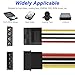 MEIRIYFA 4 Pin IDE Power Supply Y Splitter Cable, LP4 IDE 4 Pin Male to 3 Female Adapter Extension Cable for Computer IDE Hard Drives (2Pack, 20cm)