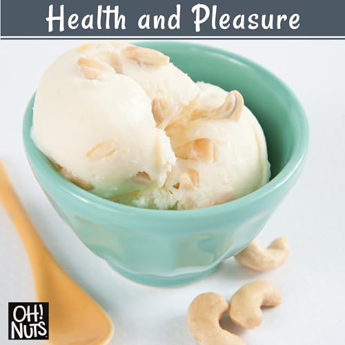 Oh! Nuts Cashews Roasted Unsalted - 1 lb - Roasted Unsalted Cashews - Packed in New York Zip-Seal Bag for Exceptional Freshness