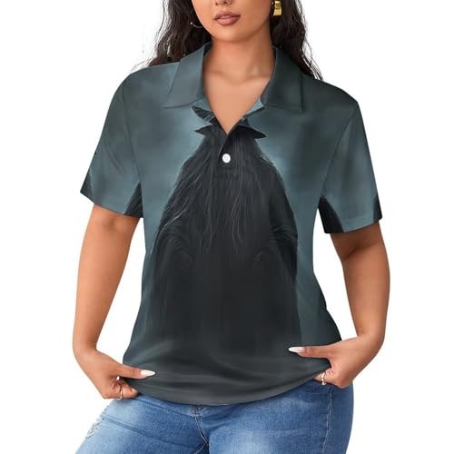 Polo de manga corta casual transpirable mujer Three Witch