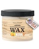 CLARK'S Cutting Board Wax Food Grade - All Natural Butcher Block Conditioner for Wooden Kitchen Utensils - Food Grade Beeswax for Cutting Board (32 Oz, Lemon & Orange)