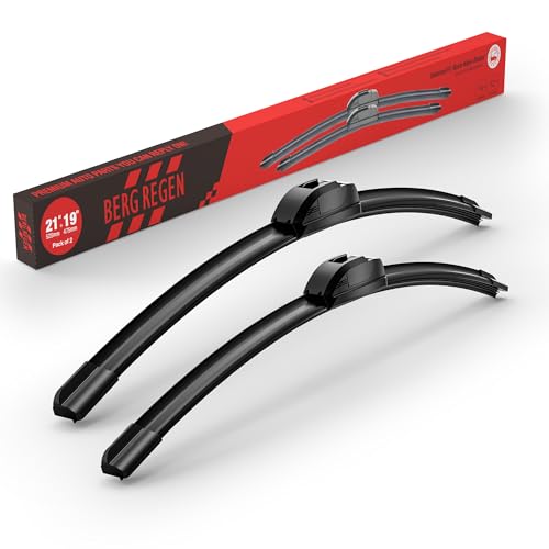 Image of BERG REGEN 21 inch+19 inch Windshield Wiper Blades Replacement for Honda Civic 2001-2005, Toyota Camry 1992-2001, Mazda 3 2004-2009 -Genuine OEM Quality (Set of 2)