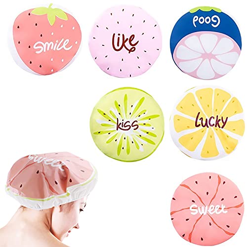 ZOLISCHE 6 Pezzi Cuffie Doccia con Motivo a Frutta...