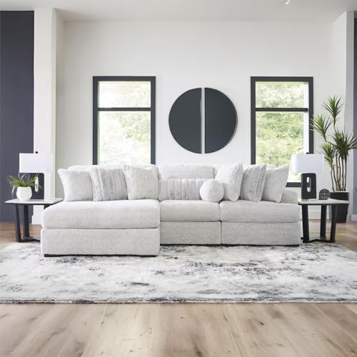 Image of Signature Design by Ashley 3-Piece Modular Sectional with Chaise, White