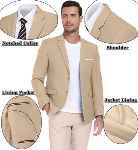 Men's Casual Suit Blazer Tux Separates Jacket Slim Fit 2 Button Lightweight Men Suits Sport Coats for Wedding Prom Party4