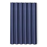 Amazon Basics Tenda da doccia in poliestere, dallo stile moderno, ad asciugatura rapida, 183 x 183 cm, blu navy