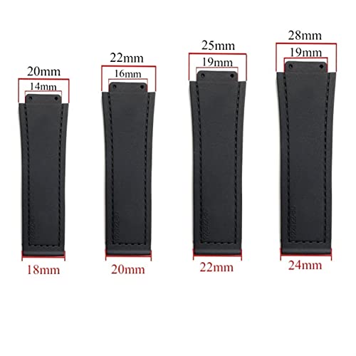 Bracelet de montre en cuir de vachette véritable accessoire pour Hublot