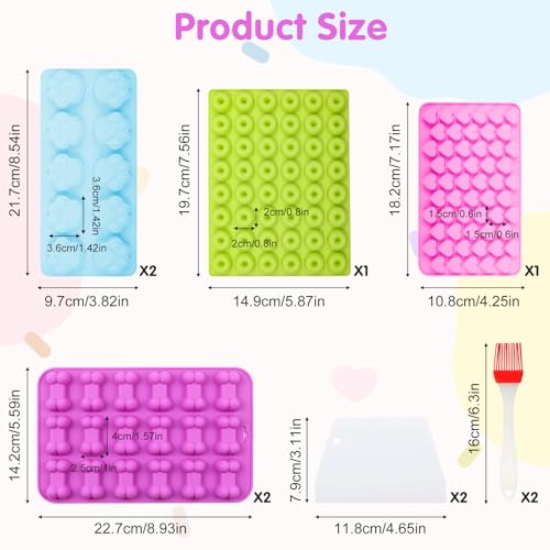 NVGVUP 10 Stück Backmatte Hundekekse, Silikon Backmatte für Hundeleckerlies Set, Backform Hundekekse mit Schaber, Backpinsel, für DIY Hundeleckerlies, Schokolade, Kekse, Süßigkeiten, Gelee, Eiswürfel