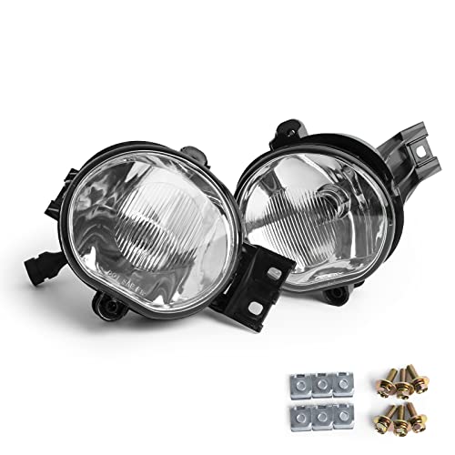 RP Remarkable Power, LED Fog Light for 2002 2003 2004 2005 2006 2007 2008 2009 Ram 1500 2500 3500 Pickup, Durango Truck Chrome Black Bezel White Bulbs Lights FL12221 by RP Remarkable Power - Used condition - US$22.10