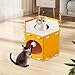 Bothyi Felt Cat House Kitten Cave Tunnel Scratch Resistant Furniture Extra Large Foldable for Indoor Cats Bed Cave Hideaway, Orange
