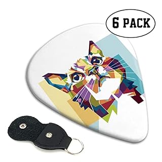 ASDTEHCY Lot de 6 médiators en celluloïd, avec trou cassé pour guitares acoustiques, électriques, basses ou ukulélé - Les Beatles, Paul McCartney, John Lennon, RIngo Starr, George Harrison ASDTEHCY Lot de 6 médiators en celluloïd, avec trou cassé pour guitares acoustiques, électriques, basses ou ukulélé – Image 4