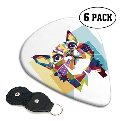 ASDTEHCY Lot de 6 médiators en celluloïd, avec trou cassé pour guitares acoustiques, électriques, basses ou ukulélé - Les Beatles, Paul McCartney, John Lennon, RIngo Starr, George Harrison ASDTEHCY Lot de 6 médiators en celluloïd, avec trou cassé pour guitares acoustiques, électriques, basses ou ukulélé – Image 5
