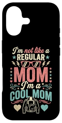I'm Not Like A Regular Mom I'm A Cool Mom Retro Edgy �X�}�z�P�[�X iPhone 17 �p