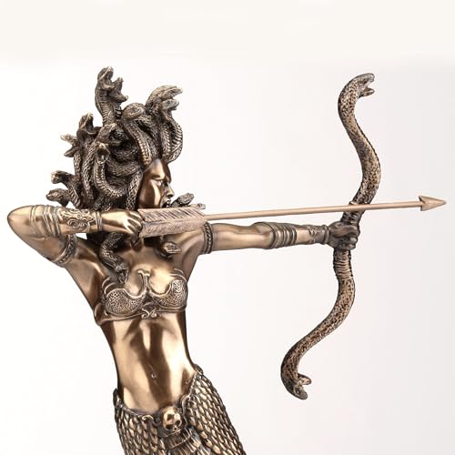 Estatua de Medusa en Resina con Acabado Bronce 9 Pulgadas miniatura 3
