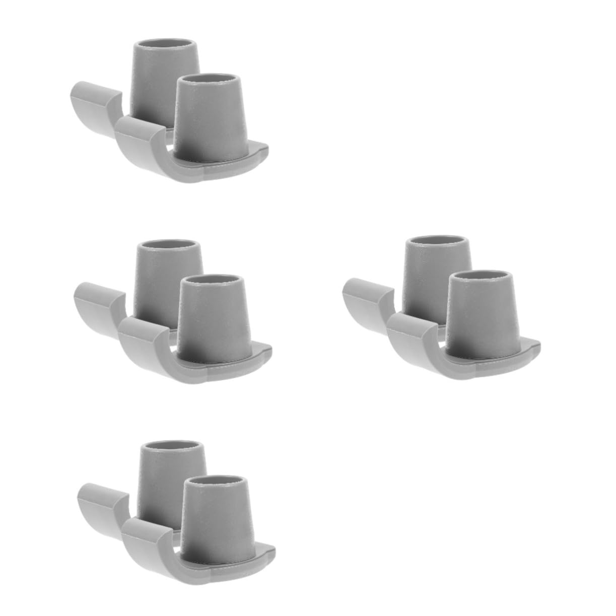 Cubierta De Pie De Caminante Caminando Acolchado para Muletas Accesorios para Andador Almohadilla De Muleta Puntas De Bastón Grey Caucho 2 Piezas X 4