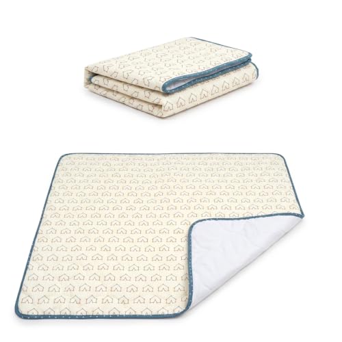 Image of TIDY SLEEP Baby Diaper Changing /Messy /Play Mat 95 x 95 cm (6-18 Months) | Soft Cotton Messy Mat for Newborns | Portable, Washable & Travel-Friendly | Galactic Love