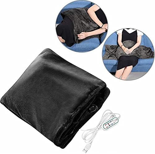Heated Throw, Electric Blanket, USB Heated Blanket, Single Wearable Heated Shawl, Soft Flannel, 3 Heat Settings, Machine Washable