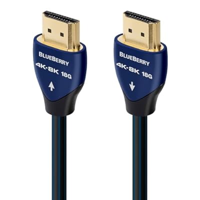 AudioQuest Blueberry 18 2.1 HDMI Cable - 4K/8K Ultra HD, in-Wall Rated, High-Speed, 18Gbps, HDR, eARC - 2.25m