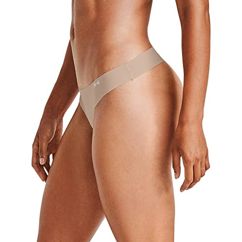 Image of Under Armour Women's Pure Stretch Thong Multi-Pack , Black (004) /Dash Pink , Large