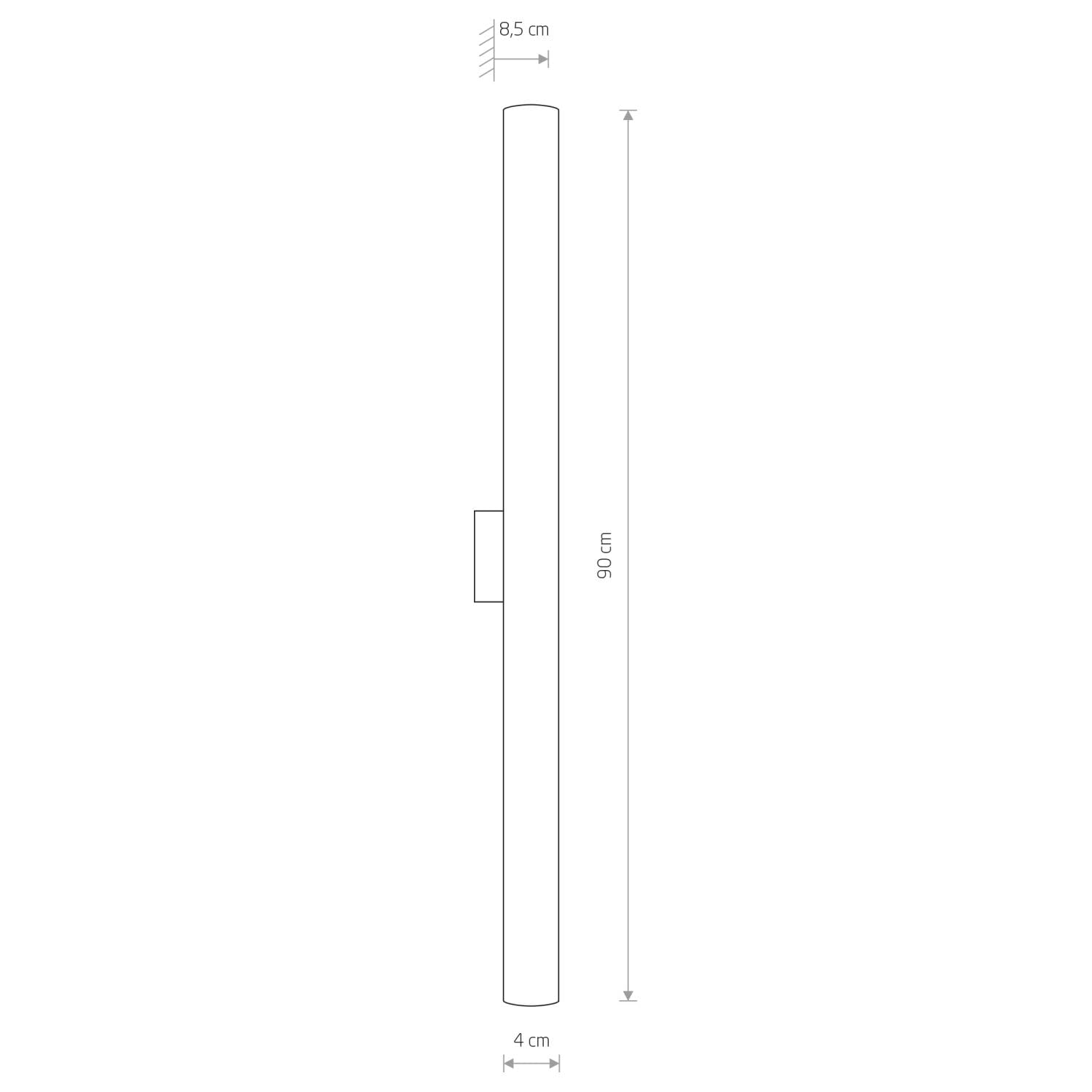 Licht-Erlebnisse LED Badezimmerleuchte IP44 90 cm lang B: 4 cm schmal in Weiß Chrom Metall 4000 K 1750 lm neutralweiß Spiegelleuchte Wandlampe Bad