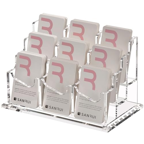 Visitenkartenständer, Visitenkartenhalter, Kartenhalter, vertikale 9 Steckplätze