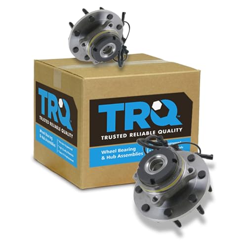 Image of TRQ 2 Piece Front Wheel Bearing and Hub Assembly Set 4WD | for 2000-2002 Ford Excursion 1999-2004 Ford F-250 Super Duty +1 more 4WD From 3 /08 /99 Production Date with M14x2.0 Coarse