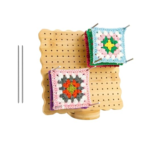 Tabla de bloqueo de crochet, tabla de bloqueo de crochet con pines, tabla de bloqueo para proyectos de crochet, pasadores de barra de acero inoxidable para crochet, crochet y herramientas de crochet