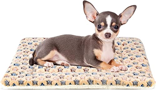 Mora Pets Ultra Soft Pet Bed Washable Dog Bed Crate Mat For Large Medium Small Dogs Reversible Fleece Dog Crate Kennel Pad Cat Pet Bed Liner 21 X 12 Inch Brown #TOP30