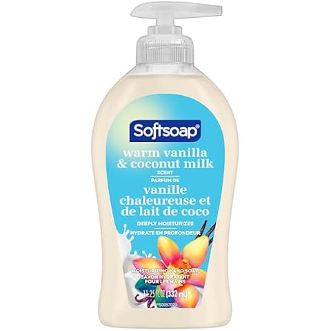 Softsoap Warm Vanilla & Coconut Milk Scent Liquid Hand Soap, Moisturizing Liquid Hand Soap, 11.25 Ounce, 6 Pack Cover