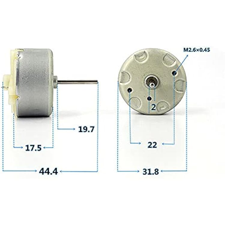 Mabuchi RF-500TB-12560 DC 6V-12V Micro Mini 32mm Round Electric Motor 20mm Long Shaft