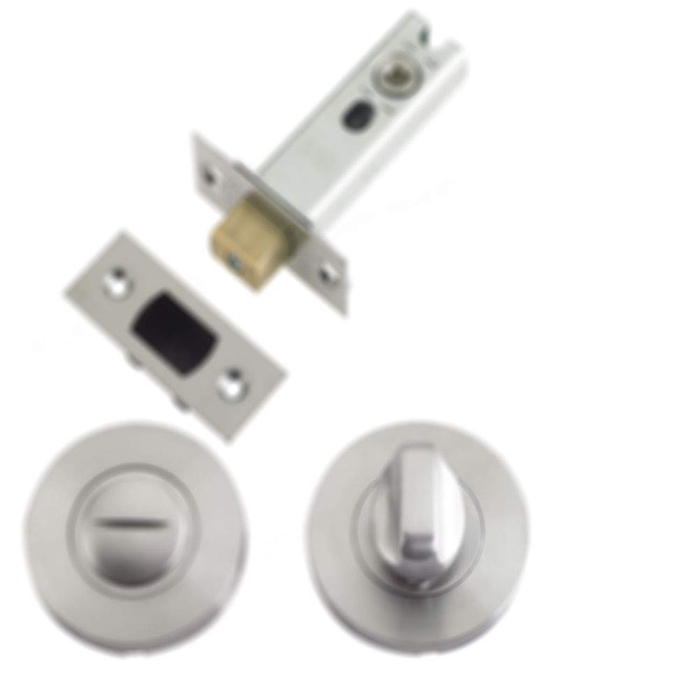 Bathroom Toilet Door Mortice Tubular Deadbolt 76mm with Turn and Release Satin Stainless Steel Zoo Hardware
