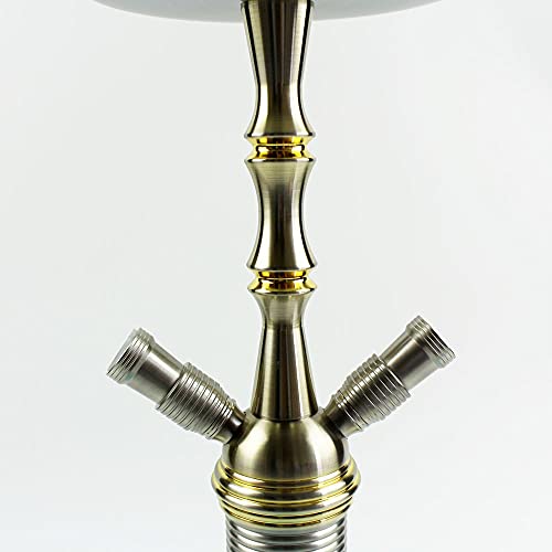 Rteanb Single/Double Pipe Arabic Shiftah Bar Doppelleute Aluminiumhuka, zum besseren Shisha-Hukahn Rauchergenuss… – Bild 3