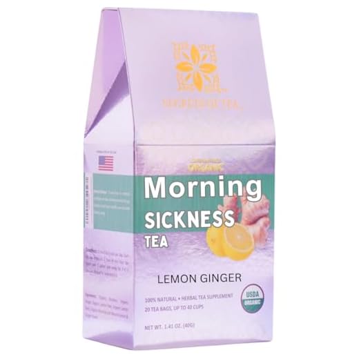 Morning Sickness Relief Lemon Ginger Tea - Pregnancy Tea for Constipation and Nausea Relief for Pregnant Women - Certified USDA Organic - Caffeine Free Tea - Up to 40 servings.