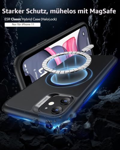 ESR Classic Hybrid für iPhone 11 Hülle, Mattschwarz – Ansicht 2
