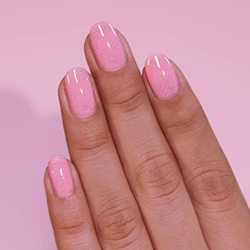 Image of ILNP Holding Hands - Delicate Pink Holographic Jelly Nail Polish