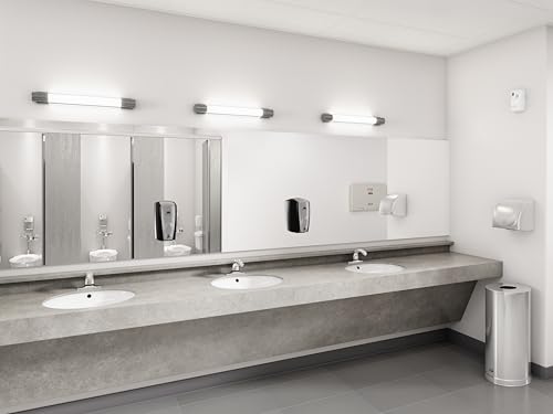 Image of Rubbermaid Commercial Products AutoFoam Hand Soap & Sanitizer Dispenser, Black /Chrome, Touchless, Wall Mount, Battery Operated, for Restrooms in Offices /Hotels /Entertainment /Schools