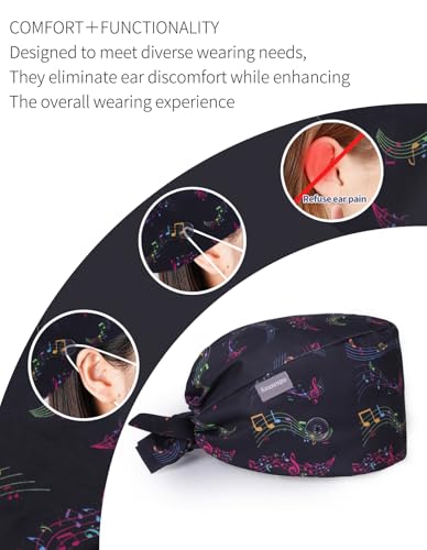 Image of Kousenpu Scrub Caps for Men, Adjustable Surgical Cap, Breathable Medical Hat for Doctors, Nurses & Healthcare Professionals