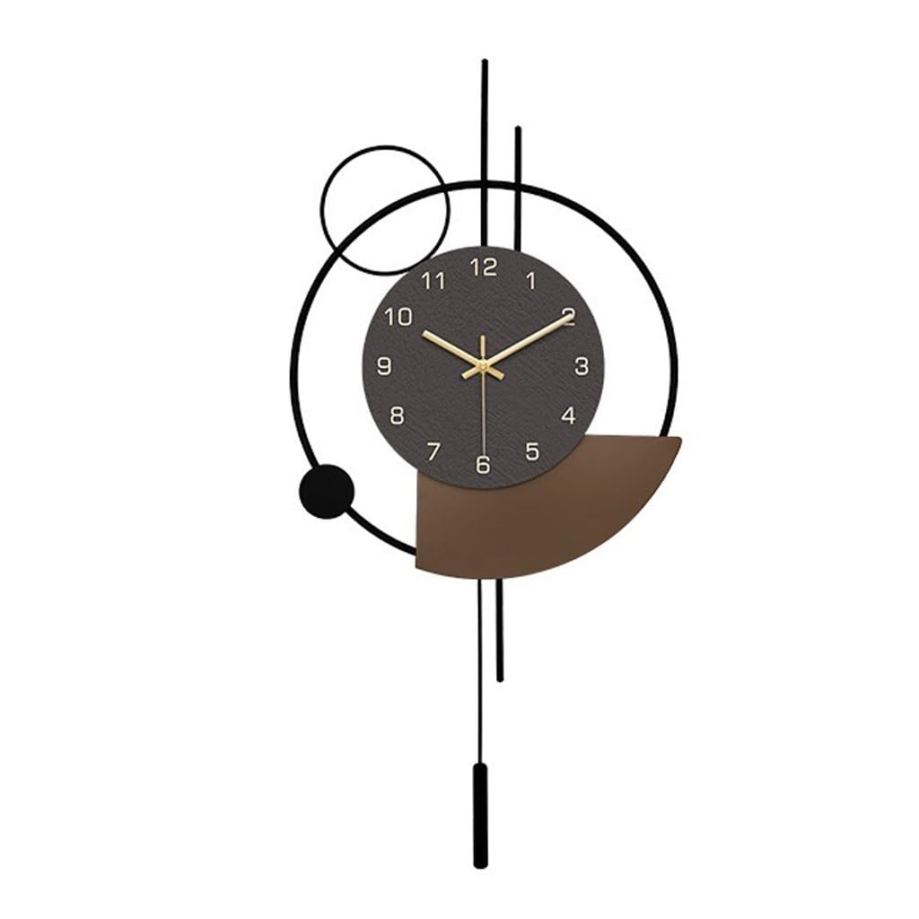 EINES Silent Decorative Wall Clock Simple Background Wall Creative Decorative Clock Wall Clock Living Room Clock Wall Silent Pendant Easy to Read(M)