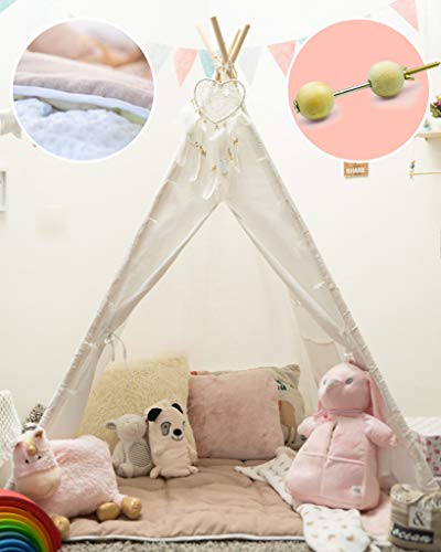 Super Cheap 🛒 Kids Teepee Tent for Kids with Padded Mat, Teepe Stabilizer, Kids Tent, Kids Teepee Play Tent, Baby & Toddler Teepee Tent for Girls & Boys, Playhouse, Indoor Tents for Kids, Tipi Tent Kids, Tee Pee