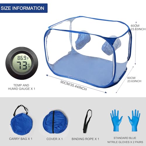 Toboom Portable Still Air Box Mycology with Pop Up Mushroom Growing Kit - Ideal for Mushroom Cultivation in Office and Mycology Enthusiasts (Blue) by ToBoom - Used condition - Image 4