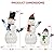 VELTENOVAIRE 62"/60"/35" Large 3D Pop-Up Snowman Set, Lighted Snowman Family Outdoor Christmas Decor with 250 Warm White LEDs, Ground Stakes, Holiday Lawn Yard Garden Decorations, Set of 3