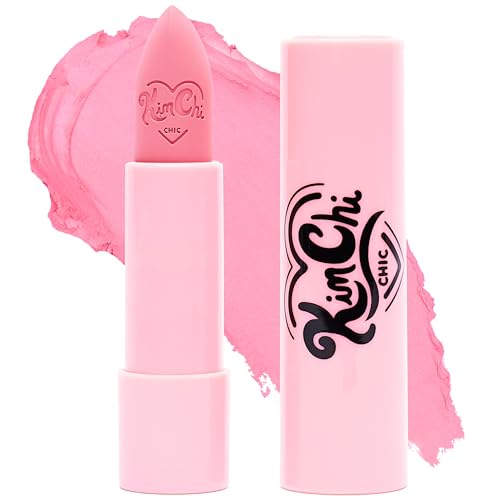 KimChiChic Beauty Marshmallow Butter Lippie Soft Creamy Lipstick with Castor Oil & Vitamin E High Pigment Bold Lip Color Cruelty-Free Lip Stick 04 Nineteen 0.15oz