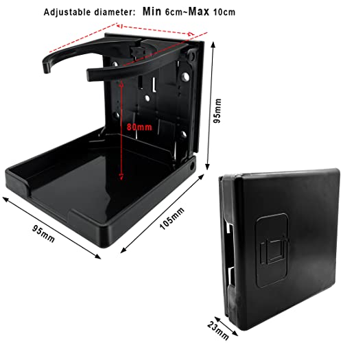 Portavasos ajustable plegable universal para auto 2Pcs miniatura 2